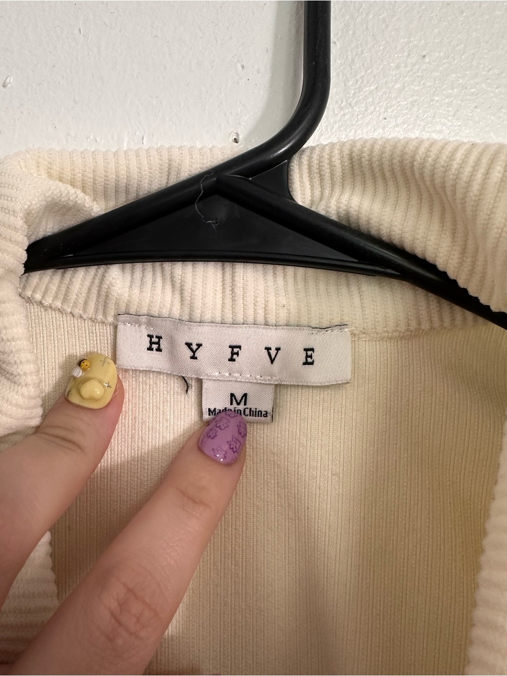 HYFVE Cream Teddy Button Up Sherpa Shacket Size M - Picture 4 of 6